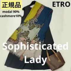 洗練されたデザイン　ETRO 正規品　大判ショール　希少サイズ