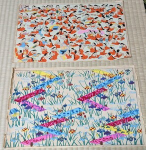【2枚セット】木版画　江戸千代紙 おたふく　折り紙 美術 日本画 和紙 デザイン 図案