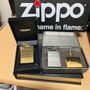 ZIPPO ジッポー VINTAGE ビンテージ HORSE METAL ウマメタル貼り OUTDOOR LIGHTER SET アウトドアライターセット 2個セット