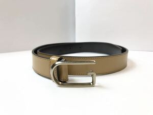 (D) GUCCI グッチ レザー ベルト 75/30 ベージュ