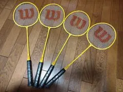 Wilson ウィルソン バドミントン ラケット レトロ 4本セット