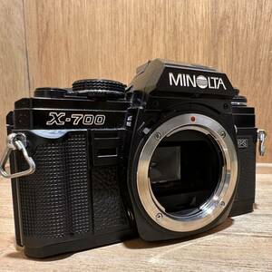 通電OK Minolta New X-700ミノルタ フィルムカメラ 一眼レフ ボディ シャッター確認済み ブラック 黒 MDマウント マニュアルフォーカス