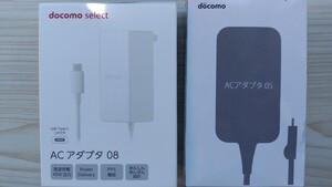 ドコモ ACアダプタ08 05 充電器 タイプC