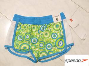 新品speedスピード　ショートパンツ　水色×黄緑　カラフルパンツ　短パン　120