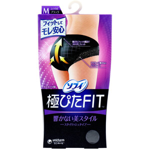 まとめ得 ソフィ 極ぴたFIT スタイリッシュタイプ Mサイズ ブラック 1枚入 x [4個] /k