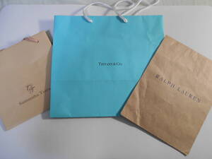 ★　ブランド紙袋3枚　TIFFANY /Samantha Tiara/RALPH LAUREN★