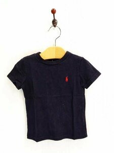 KU0414 ○送料無料 古着 RALPH LAUREN ラルフローレン ベビー Tシャツ サイズ 85cm ネイビー 半袖 定番 シンプル ポロ ワンポイント