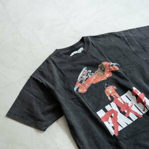 ほぼ新品　AKIRA ビンテージ加工 Tシャツ アニメ映画 byondunkown akira t シャツ　Lサイズ　フェード加工