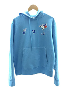 OFF-WHITE◆toronto jays hoodie x MLB/パーカー/L/コットン/BLU/OMBB034G21FLE00