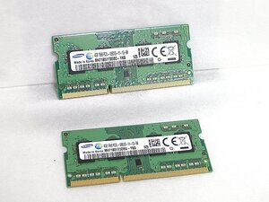 PK20527R★SAMSUNG★PC用メモリーカード 4GB×2枚★PC3L-12800S-11-13-B4 計8GB　動作保証付