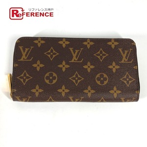 新品同様 LOUIS VUITTON ルイヴィトン M41895 ジッピーウォレット ラウンドファスナー モノグラム 長財布 フューシャ ブラウン【中古】