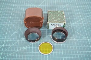 [NZ][G4510660] Canon キャノン T-50 カメラ フード メタル レンズフード キャノン 48mmフィルター/ケース/元箱付き