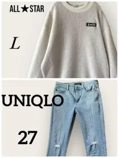 コーデ売り　コンバーストレーナー　メンズ　ユニセックス　& UNIQLOデニム