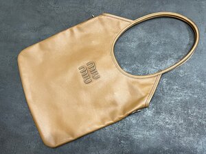 β超人気・綺麗【miumiu ミュウミュウ IVY Leather Tote Bag アイビー レザー トートバッグ ブラウン】ON00602