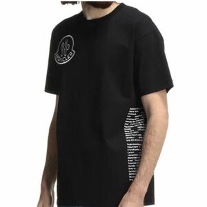 ★最新作★ 高級モデル MONCLER Tシャツ Ｓ　モンクレール GENIUS ブラック ビッグワッペン 入手困難 完売品