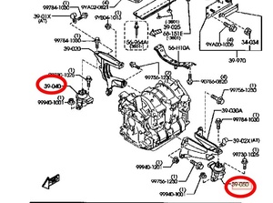 送料無料 RX-8 SE3P 前期 後期 AT用 マツダ 純正 エンジンマウント LR 左右セット 2003/02- 2008/02- RUBBER,ENGINE MT.