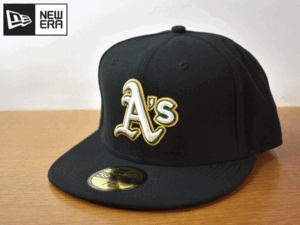 B613《未使用品》NEW ERA ニューエラ 59FIFTY【7-3/8 - 58.7cm】OAKLAND ATHLETICS アスレチックス MLB フラット 帽子 キャップ USモデル