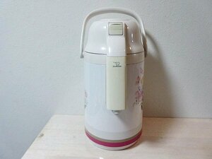 ZOJIRUSHI 魔法瓶　VAWJ-2200 ファインブーケ 2リットル/ad-K-55-5386-.25/象印/まほうびん/レトロ/ポット/卓上用/保冷/保温/押すだけ