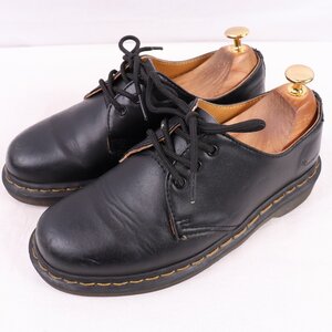 ドクターマーチン UK5/23.5cm-24.0cm/3ホール 1461 黒 ブラック ブーツ レディース レザー 本革 dr.martens 中古 dm4025