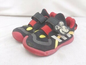 adidas アディダス スニーカー FV4258 AC fiveplayMickey ミッキー　ディズニー　破れ有り 14.5cm レッド キッズ 1207000000446