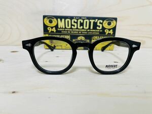 ◆MOSCOT◆LEMTOSH◆モスコット◆レムトッシュ◆眼鏡フレーム ウェリントン ブラック 人気モデル セルフレーム 未使用 美品