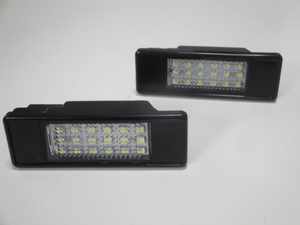 Peugeot 106/207/307/308/406/508 Citroen C2/C3/C4 他 LED ライセンス　ランプ (2p/set)　 新品　 ▽Tntj *