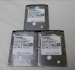 ■正常動作品■TOSHIBA製2.5inch AVコマンド対応HDD 500GB MQ01ABF050 【3台セット】