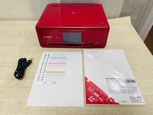 1000枚以下　 インク無　用紙付　Canon キャノン　 インクジェットプリンター　プリンター　 TS8130 レッド　管理2400289 