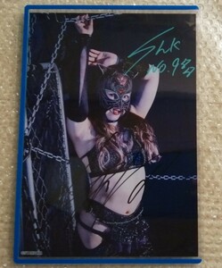 スターダム スターライト・キッド 直筆 サイン入 ポートレート 硬質ケース付 STARDOM 女子プロレス SLK #9 コメント入