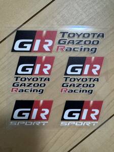 GR sport ステッカー③ toyota gazoo racing シール　即日発送　1シート 12cm*12cm 新品未使用