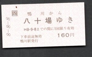 ８－８－８（ＪＲ予讃線）鴨川から八十場ゆき