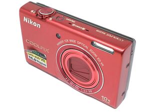 【Nikon ニコン】コンパクトデジタルカメラ レッド　COOLPIX S6200