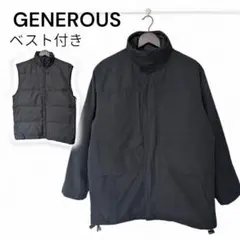 GENEROUS 3way ベスト付きアウター ネイビー ライナー 取り外し可