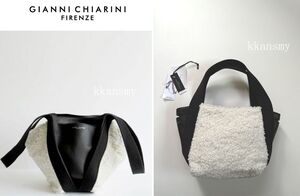 GIANNI CHIARINIジャンニ キアリーニ*ASIAボア×レザートートバッグ