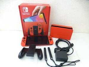 【37677】◆ゲーム機 Nintendo/任天堂 Switch/スイッチ 有機ELモデル マリオレッド HEG-S-RAAAA◆