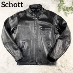 【米国製】Schott レザー ライダースジャケット 黒 36 641