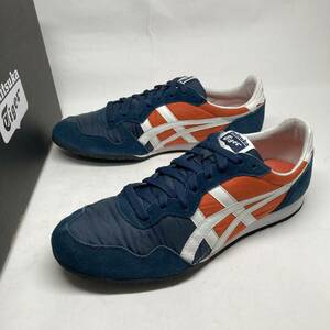 即決!定番! Onitsuka Tiger SERRANO ネイビー系 オレンジ 白 27cm TH109L / オニツカタイガー アシックス セラーノ asics