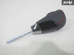 新車外し！！ スバル 純正 VM系 レヴォーグ GR系 GP系 インプレッサ VA系 WRX STi CVT 高触感 シフトノブ 本革 赤ステッチ 即納 棚21D