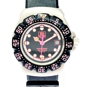 【1円スタート】TAG HEUER タグホイヤー 377.508 フォーミュラ1 SS×ラバー ブラック文字盤 クオーツ レディース腕時計 ジャンク 331355