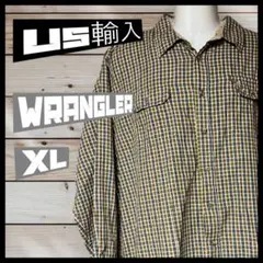 古着　Wrangler メンズシャツ　XLサイズ　アウトドア　送料無料　トップス