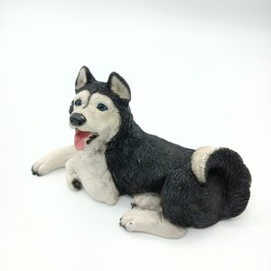 DIPINTO A MANO イタリア製 ハスキー犬 ミニチュア オブジェ オヴジェ インテリア コレクション DOG 犬 イヌ 【道楽札幌】