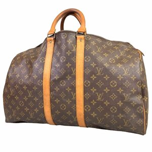 【1円～】ルイヴィトン Louis Vuitton バッグ ボストンバッグ モノグラム キーポル55 M41424 844MB ブラウン レザー 中古　