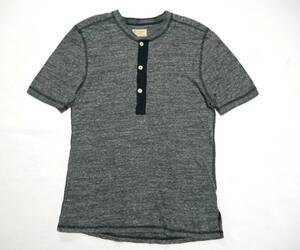 Homespun Knitwear ホームスパン ヘンリーネックTシャツ(L) チャコール カナダ製