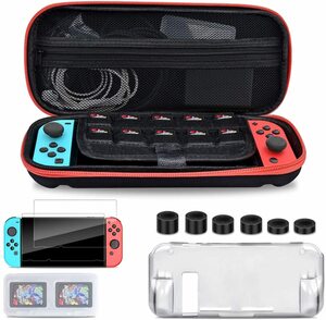 新品未使用送料無料【Nintendo Switch対応・5in1 Switch セット】ニンテンドースイッチ ケース 防水 任天堂スイッチ ケース