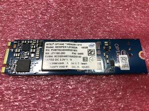 #4000 システムメモリ・アクセラレータ Intel Optane Memory M10 Series 16GB M.2 2280 NVMe接続 MEMPEK1J016GA 抜き取り中古品 #05