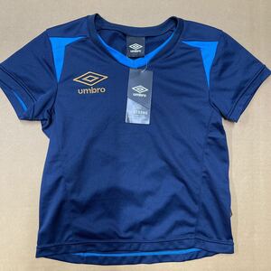 UMBRO アンブロ サッカーウェア ジュニア プラクティスシャツ UBS7727J 2017SS 子供服 キッズ Tシャツ 未使用 サイズ130 半袖 kidsネイビー