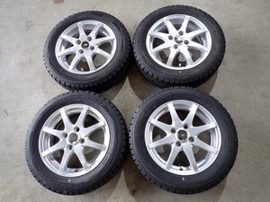 YS14480【送料無料165/65R14】ソリオ デリカD:2 ハスラーなどに ダンロップ 中古スタッドレス ★14×4.5J 100/4H ET45★1円スタート