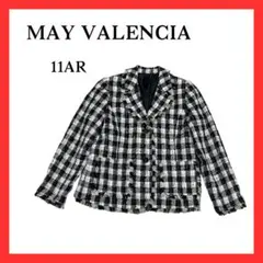 【MAY VALENCIA】ツイード チェック ジャケット 新品未使用 ⑦