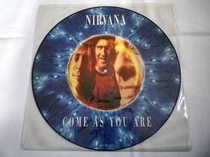 USED■Nirvana「Come as you are」限定ピクチャー盤【ドイツ盤】(1992年)/Geffen Recordsオリジナル盤グランジ■B