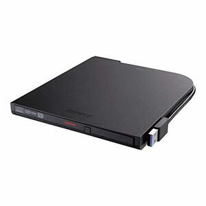 BUFFALO USB3.1(Gen1)ポータブルDVD 再生・書込みソフト添付 DVSM-PTS8U3-BKA(中古品)　(shin